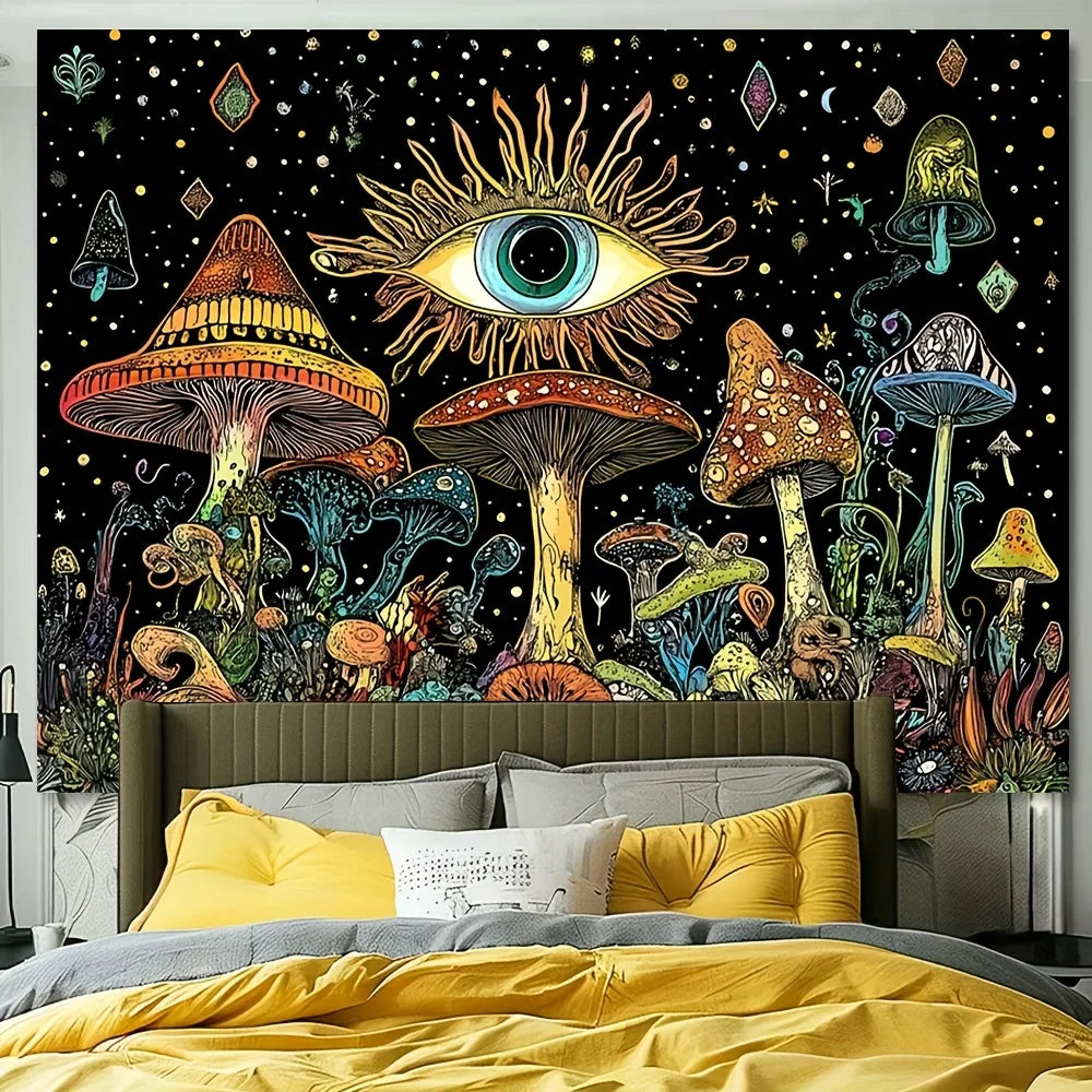 Mystical Mushroom Wall Hanging