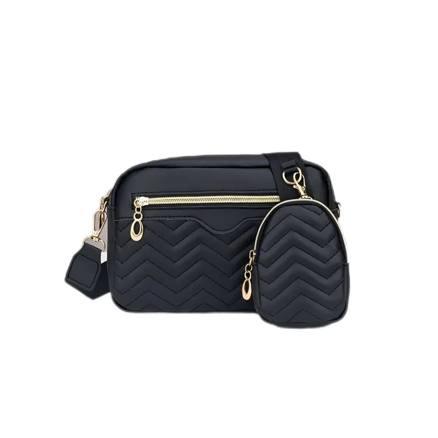 Embroidered Stripes Shoulder Bag