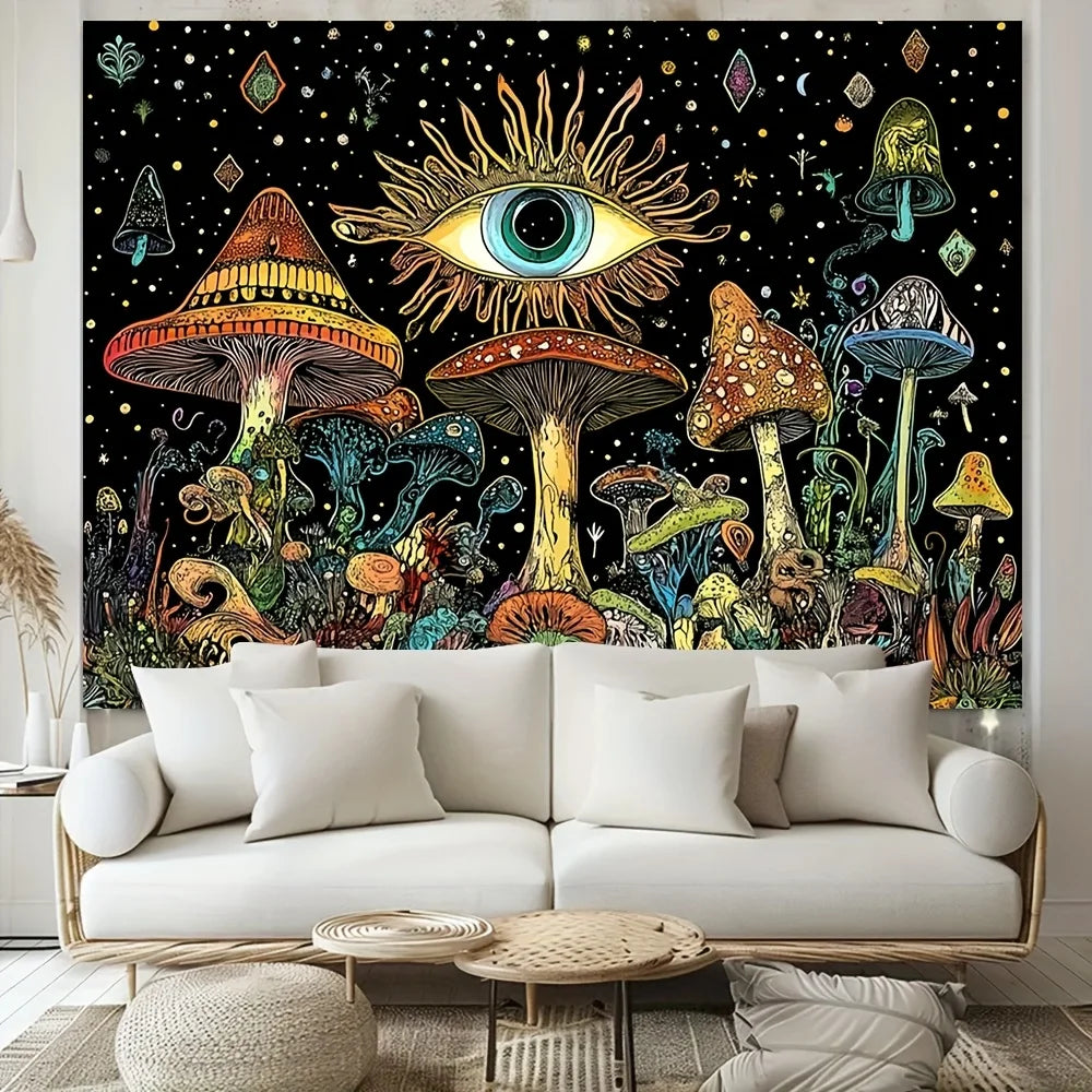 Mystical Mushroom Wall Hanging