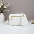 Embroidered Stripes Shoulder Bag