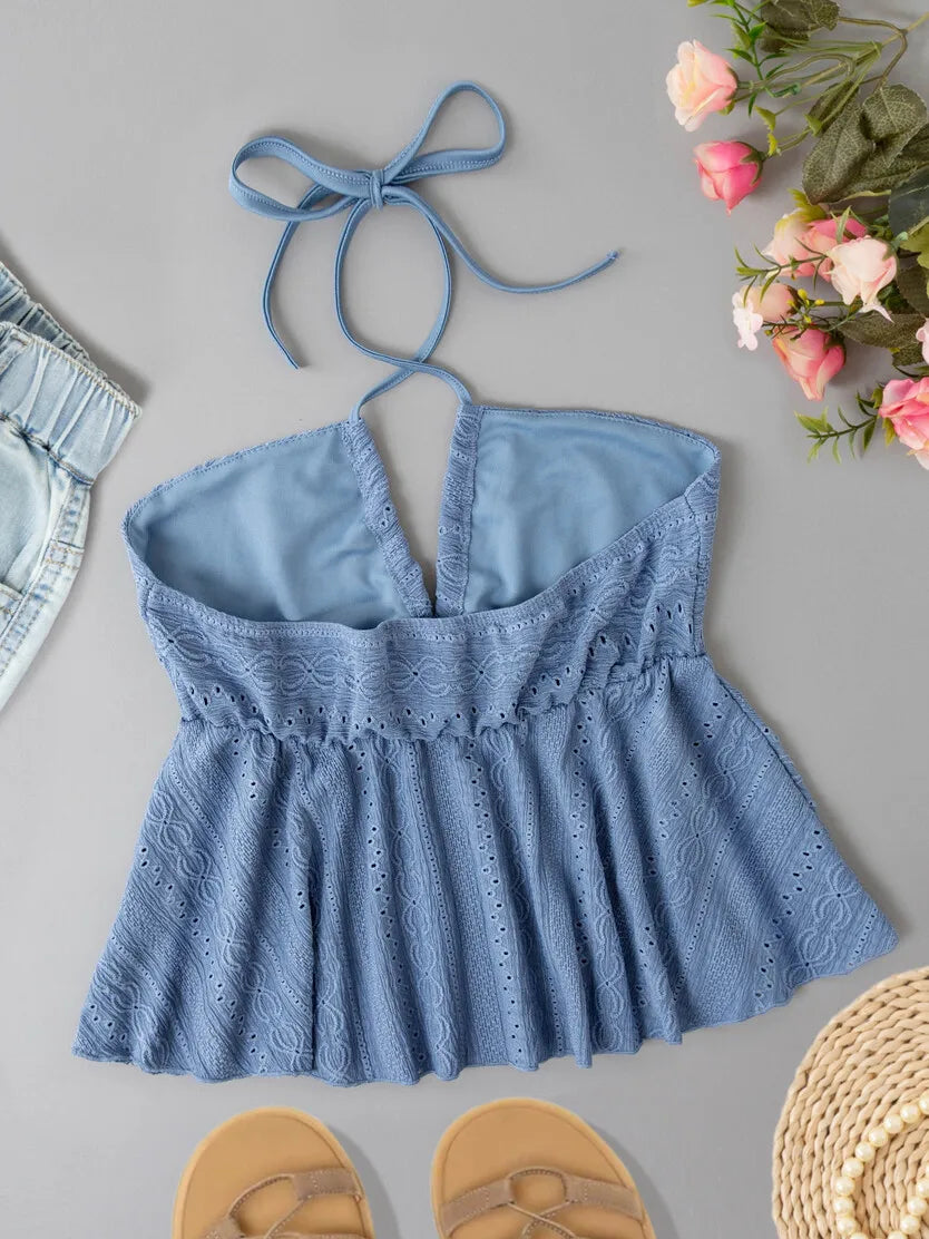 Jacquard Sleeveless Tops