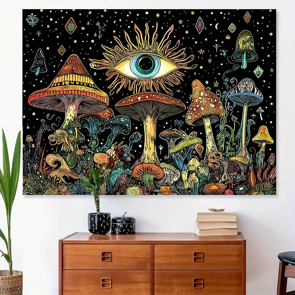 Mystical Mushroom Wall Hanging
