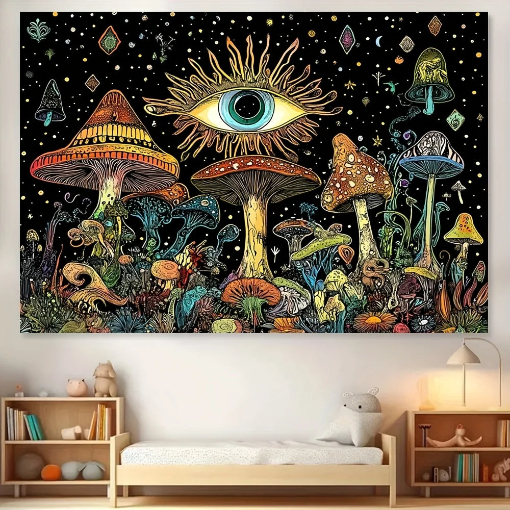 Mystical Mushroom Wall Hanging