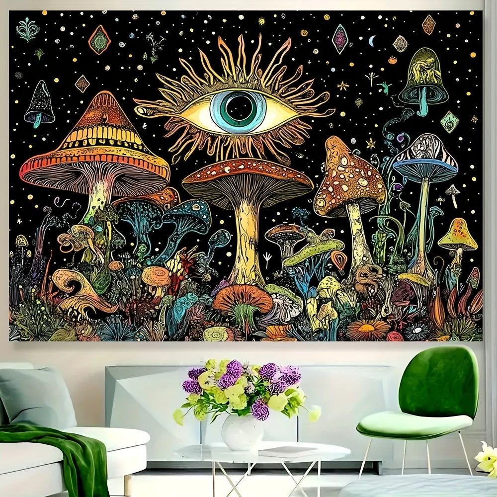 Mystical Mushroom Wall Hanging