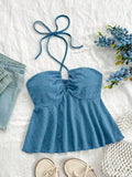 Jacquard Sleeveless Tops